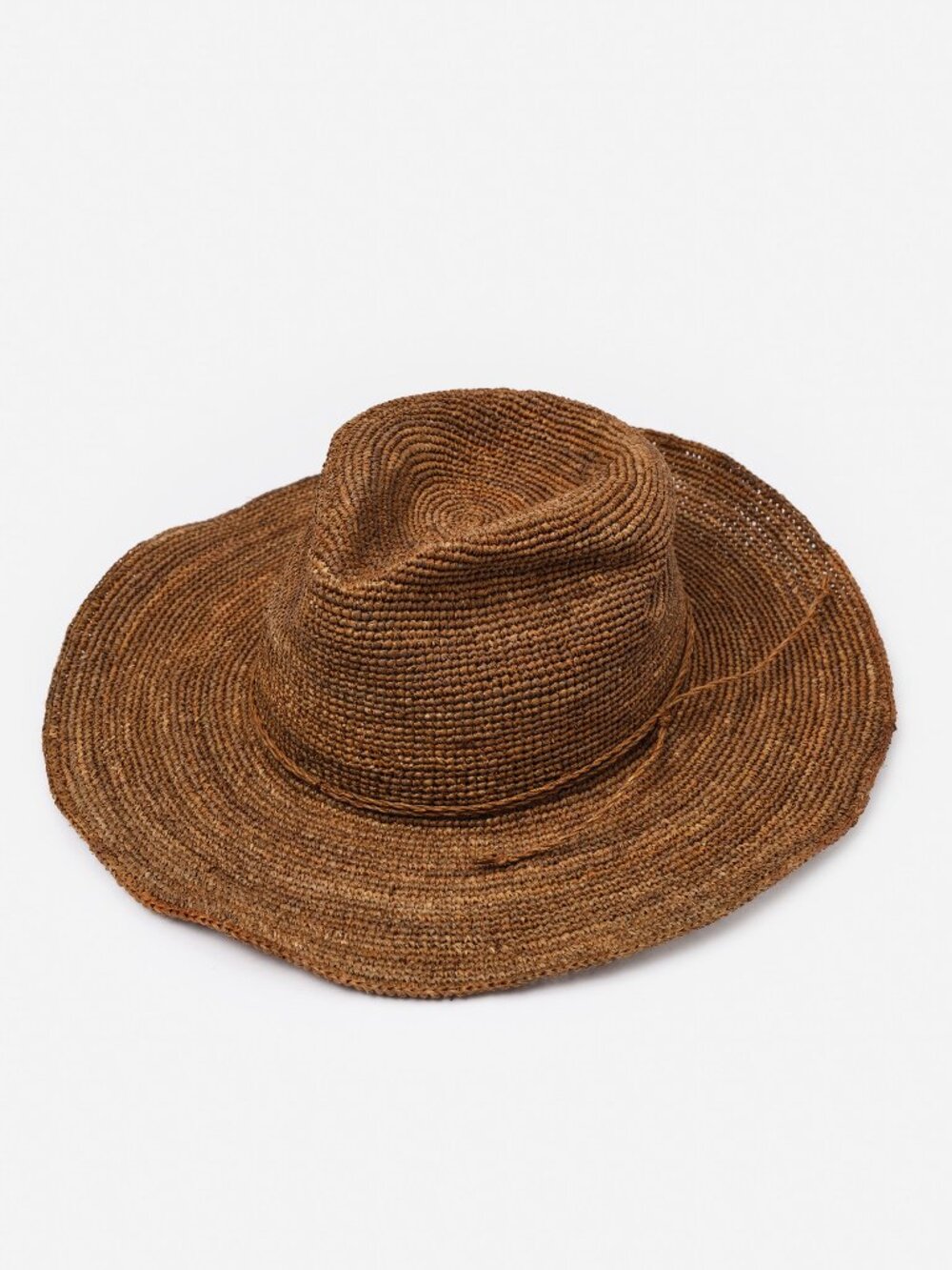 J McLaughlin Maribel Raffia Hat - Chocolate NEW